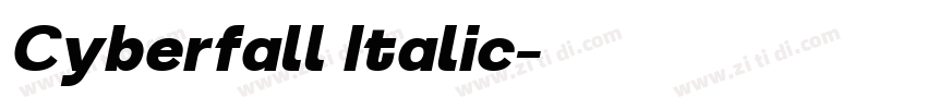 Cyberfall Italic字体转换